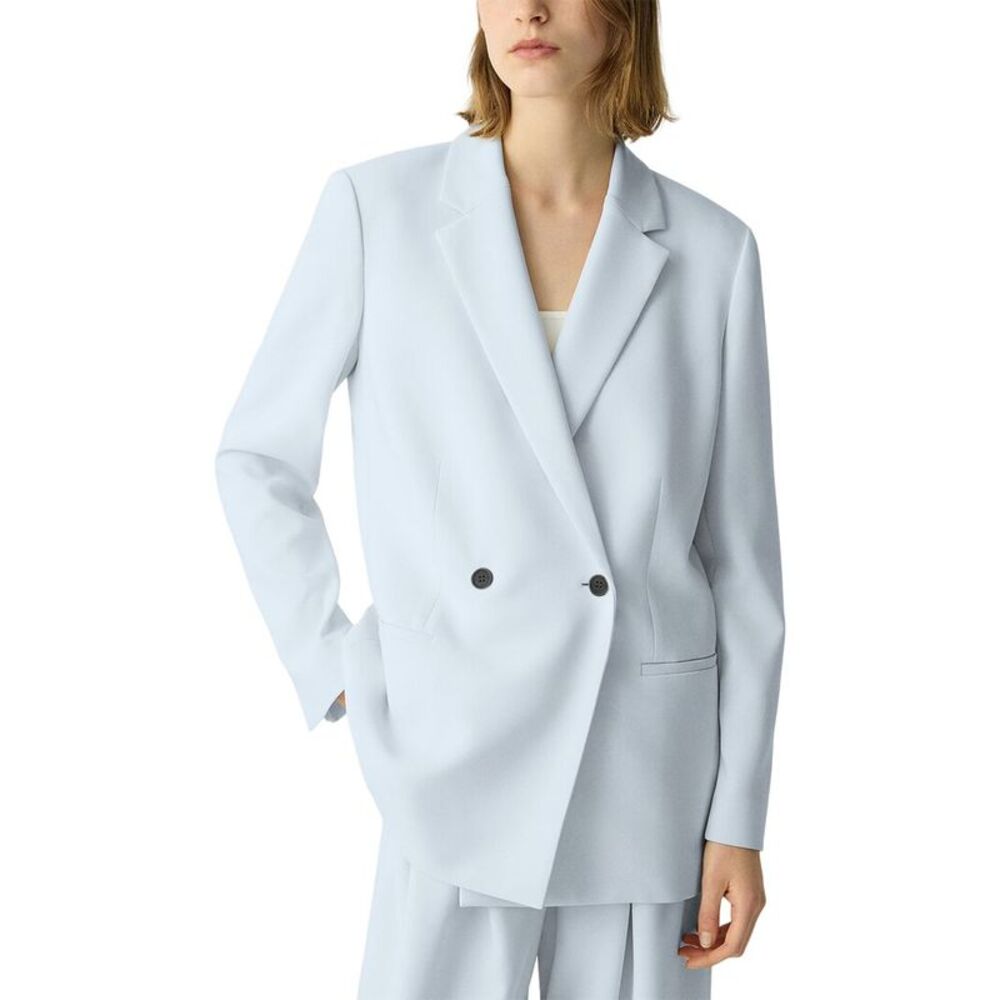 Theory Womens  Relaxed Double Breasted Jack Jacket, Blue